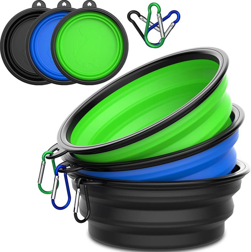Collapsible Silicone Pet Bowl for Travel - Dog Food & Cat Water Dish