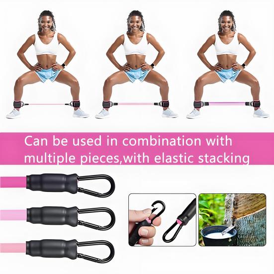 Fitness Ankle Strap with 3 Resistance Bands Glute Workouts Leg Training Kickbacks Booty Hip Abductors Body Exercise Ankle Resistance Bands with Cuffs