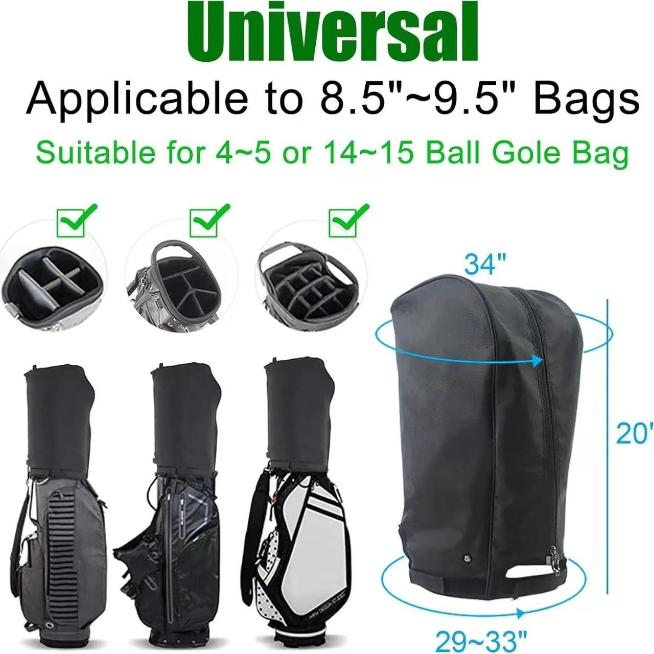 

Golf Ball Bag Cover - Durable High Quality Material, Dustproof Protective Cover with Secure Zipper Closure & Adjustable Straps чорний