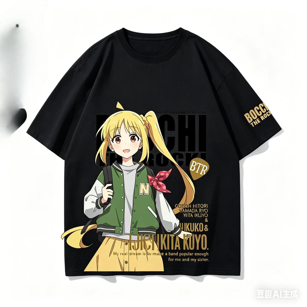 Bocchi der Fels! Anime-Liebhaber-Shirt Ganzjahreskleidung Persönlichkeit Kleidung Große Größen Unisex Neues Modell Paare Heißes Produkt Weich