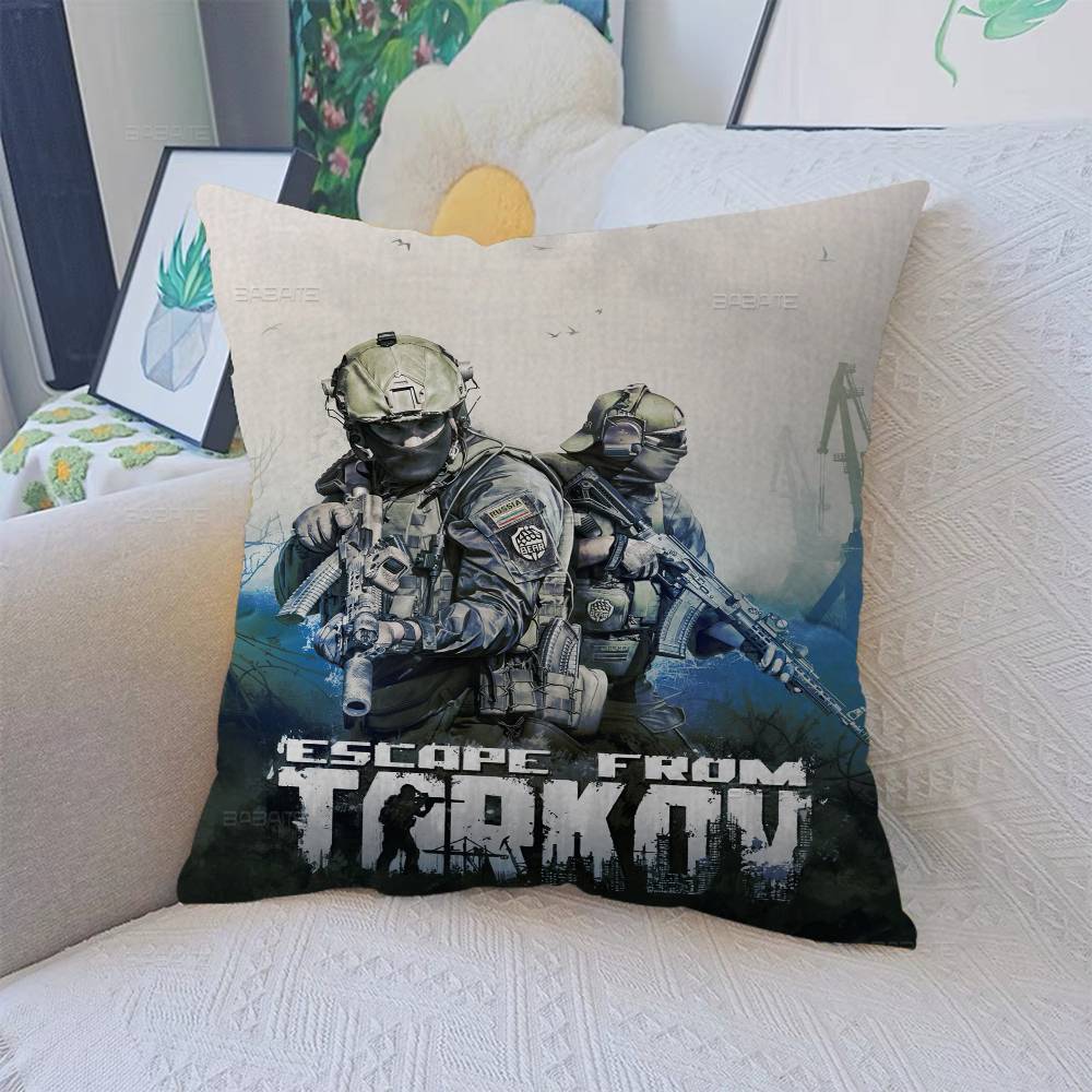 Game Escape From T-Tarkov Pillow Cover for Bedroom Room and Living Room Sofa Decorative Cushion Cover