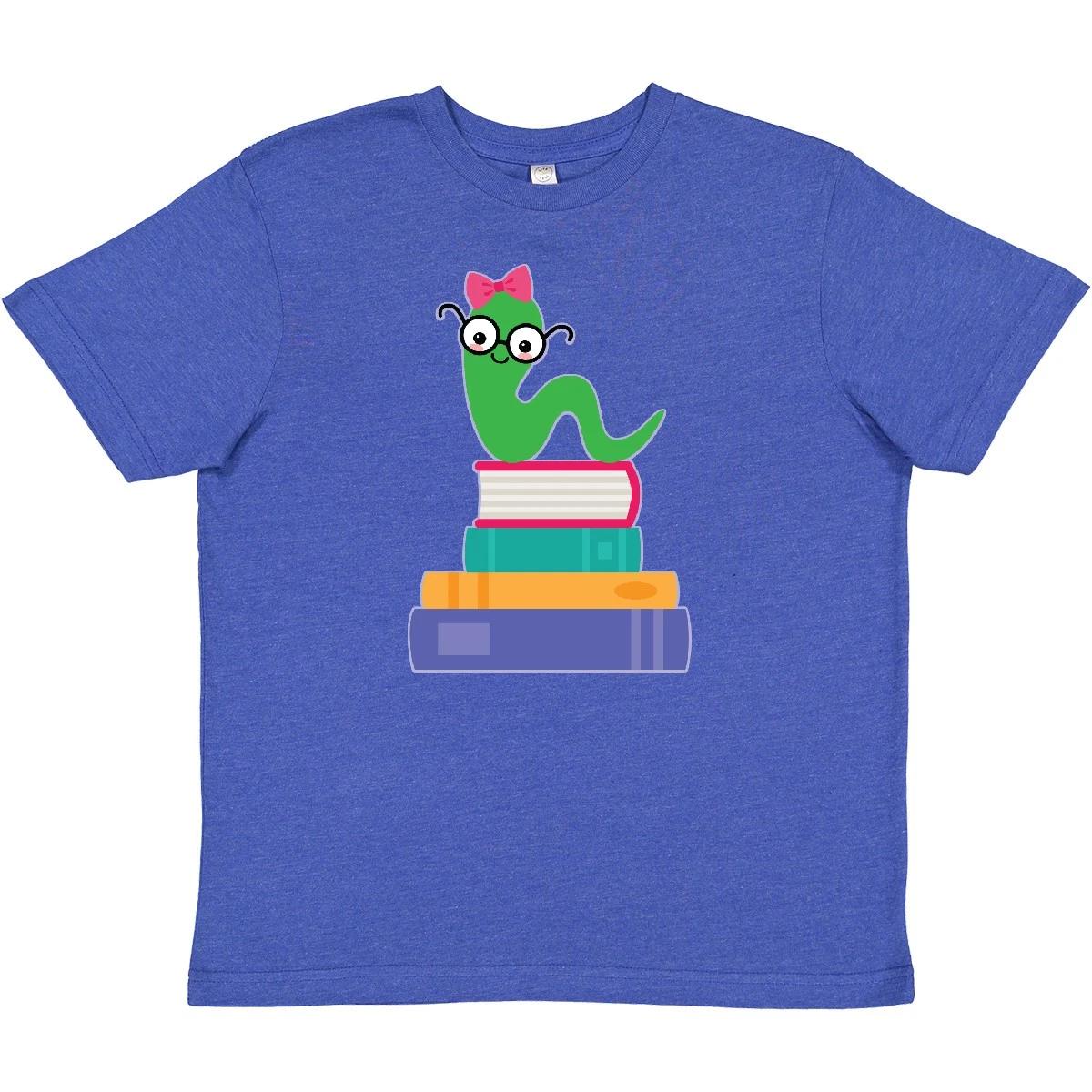 Inktastic Bookworm Girls Reading Youth T-Shirt Librarian Book Club Group Tee 140