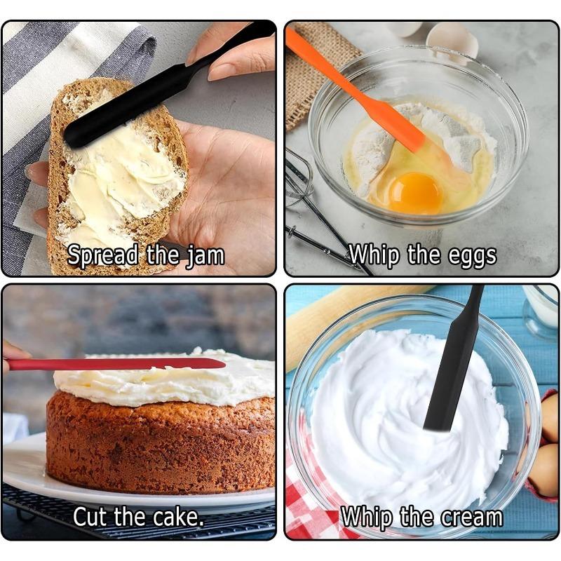 Food-Grade Silicone Long Scraper, Cake Making Cream Spatula Baking Accessory