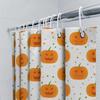 Halloween Pumpkin Print Shower Curtain, Orange Halloween Decorations For Bathroom, Festive Fall Decoration, Waterproof Fabric 72
