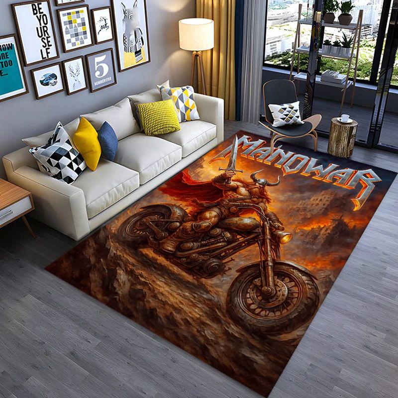 Manowar: Blood Kings carpet Doormat Living room and bedroom mats Dormitory decoration Bathroom mat Office chair cushion
