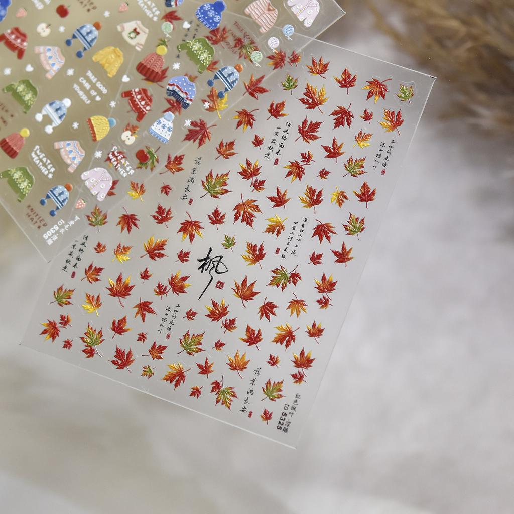5D Graffiti Punk Nail Art Sticker Dark Star Skull Plaid Polka Dot Spiral Mini Circle Self-adhesive Manicure Decoration