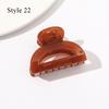 HFYJ Hollow Small Size 4cm Square Hair Claws Acrylic Jelly Color Hairpin Shark Crab Hair Clip Claw Hair Accessories for Women