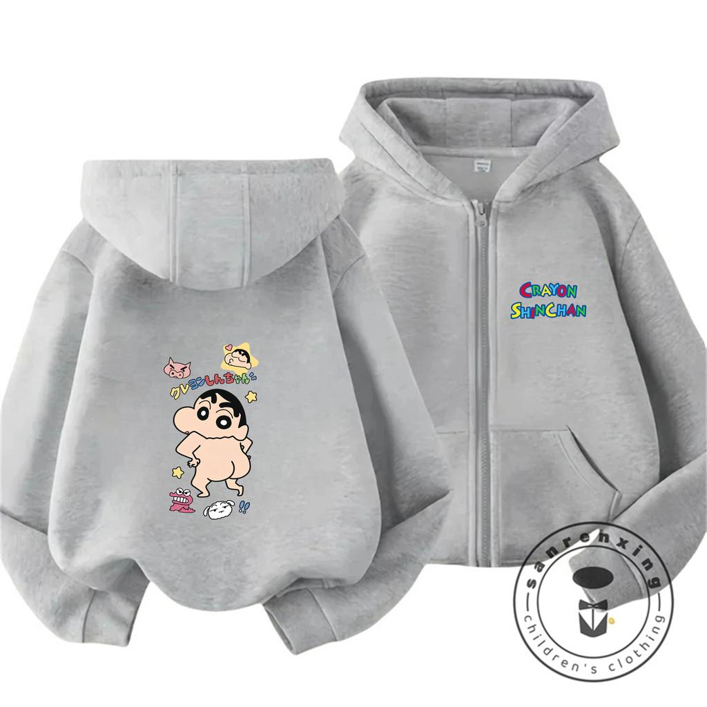 Süßer Cartoon Reißverschluss Hoodie Neue Ankunft Street Fashion Kinderkleidung Für Jungen Und Mädchen Crayon Shin Chan 3 14 Jahre