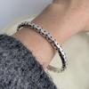 Xiaomi 100% Solid 925 Sterling Silver Retro Bracelet for Women Men Vintage Handmade Vintage Star Smooth Bracelet Birthday Gift