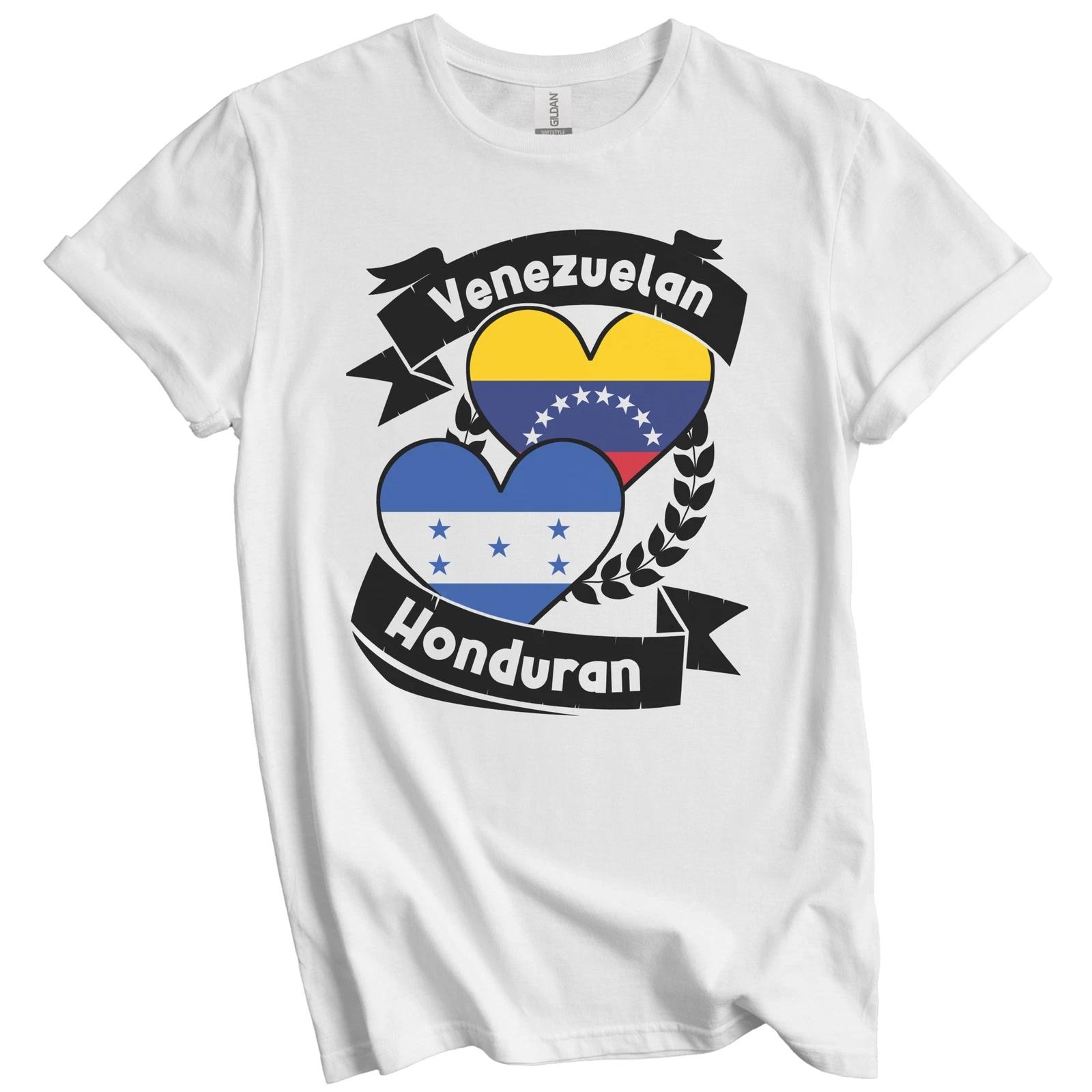 Venezuelan Honduran Heart Flags Venezuela Honduras T-Shirt M