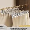 Stainless steel trouser clip hanger with clip household seamless jk skirt drying special large clothes support multifunctional