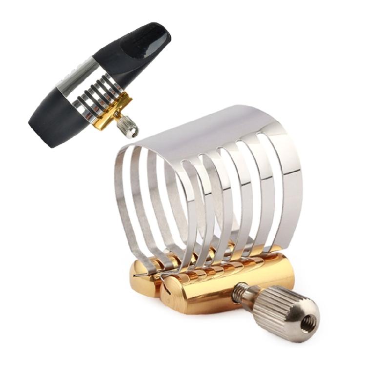 Single Screw Adjust Stainless Alto Saxophone Mouthpiece Ligature Fastener Clip