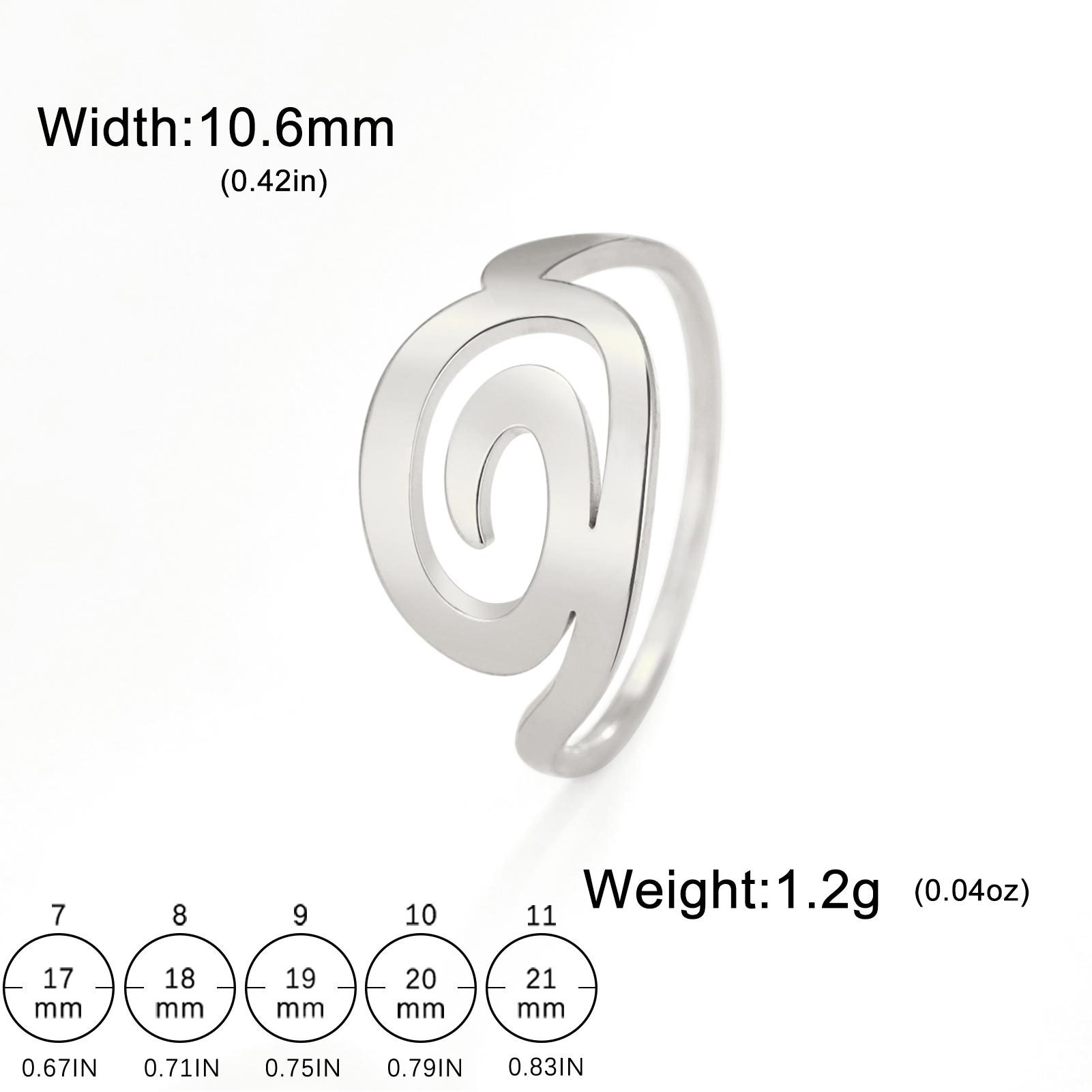 

Cazador Geometric Swirl Spiral Women s Ring Stainless Steel Finger Rings Trendy Jewelry Wholesale 2026 Birthday Party Gift New 7