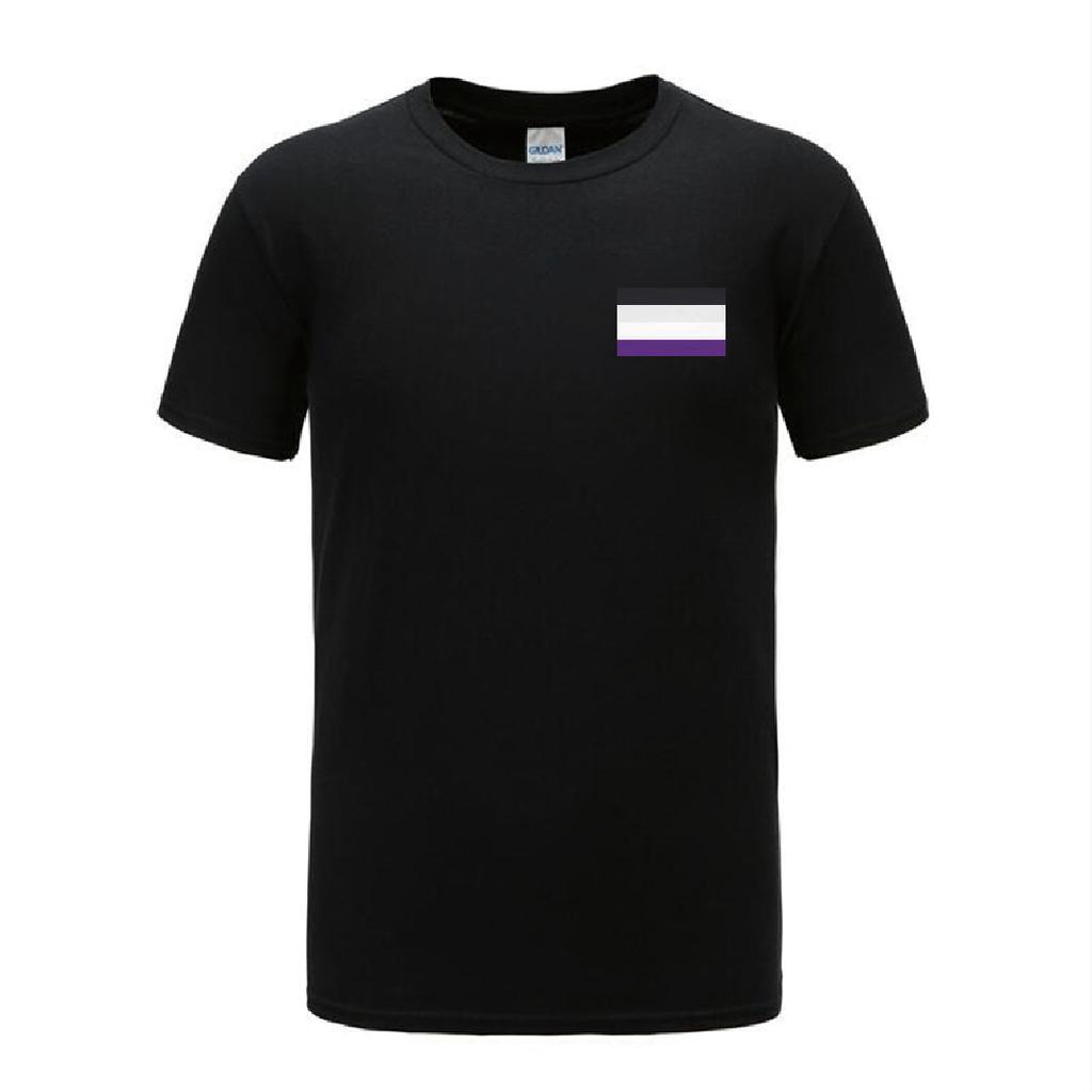 Summer T Shirt Unisexs COOLMIND Male UnisexLGBTQIA Ace Community Nonsexuality Asexuality Asexual Pride Flag