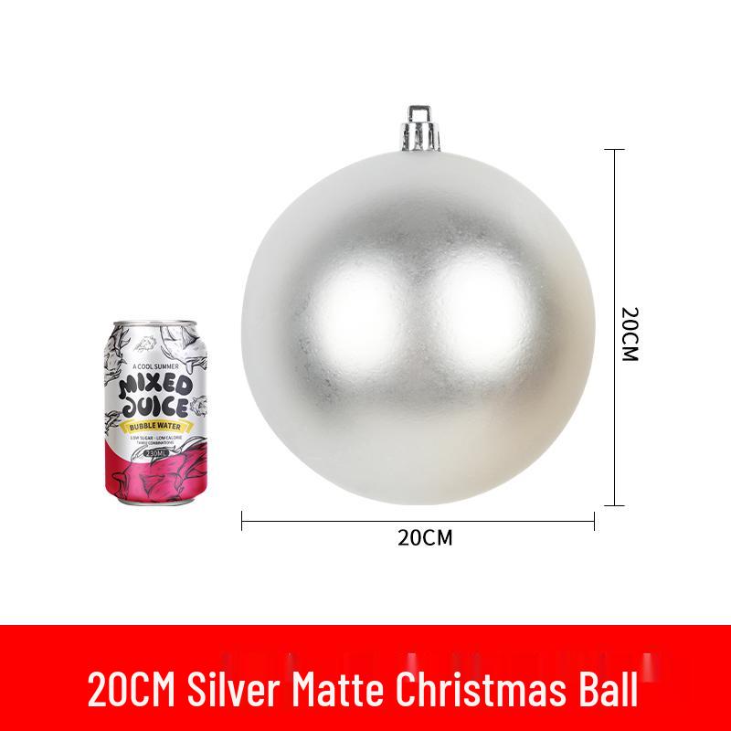 Festive Silver Glitter Hanging Ball - Shiny Round Decoration 6-30CM for Christmas