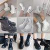 Fashion Rimocy 2025 New Women White Ankle Boots PU Leather Thick Sole Lace Up Combat Booties Female Autumn Winter Platform Shoes Woman