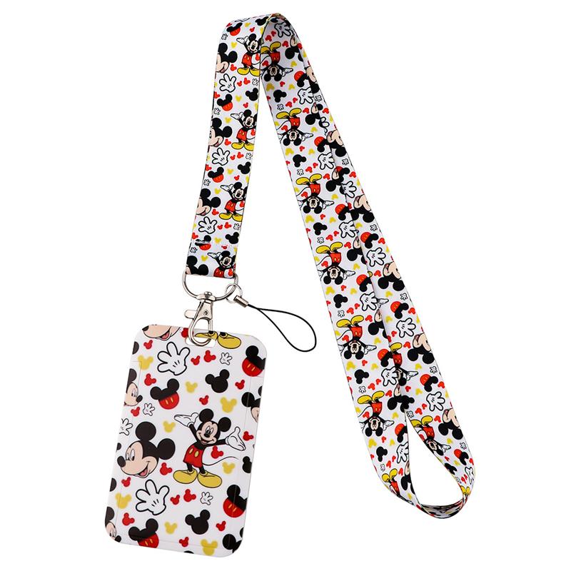 Anime Minnie Mickey Mouse Krkový popruh Šnúrka na kľúče Šnúrka Držiak na ID kartu Šperkové dekorácie Kľúčenka na doplnky Darčeky