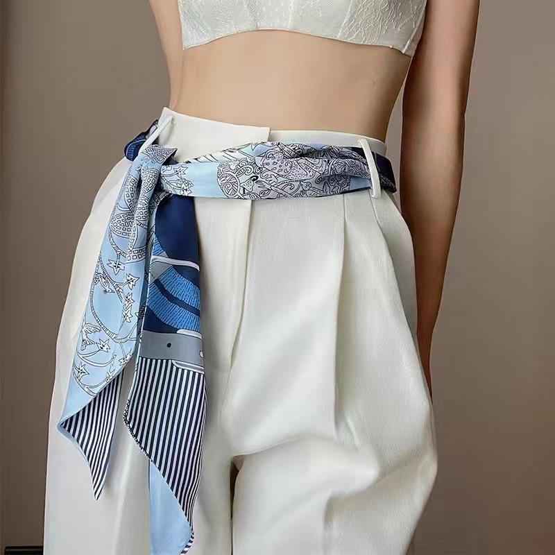 2025 Women's Fashion Scarf Belt: Stylish Waist Accessory for Skirts and Jeans - Long, Elegant Ribbon Design