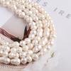 1String, Handmade Peanut-shaped Pearl 8×14-9×15mm, Natural Freshwater Pearl Beads for Jewelry Making DIY Necklace Bracelet Crafts, Women Gift 36cm
