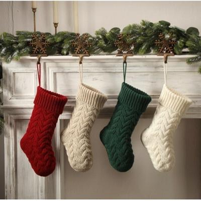Knitted Christmas Sockings Santa Socks Christmas Decorations  Festive Supplies