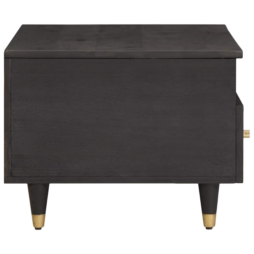 Coffee Table Black 80 x 54 x 40 cm Solid Mango Wood