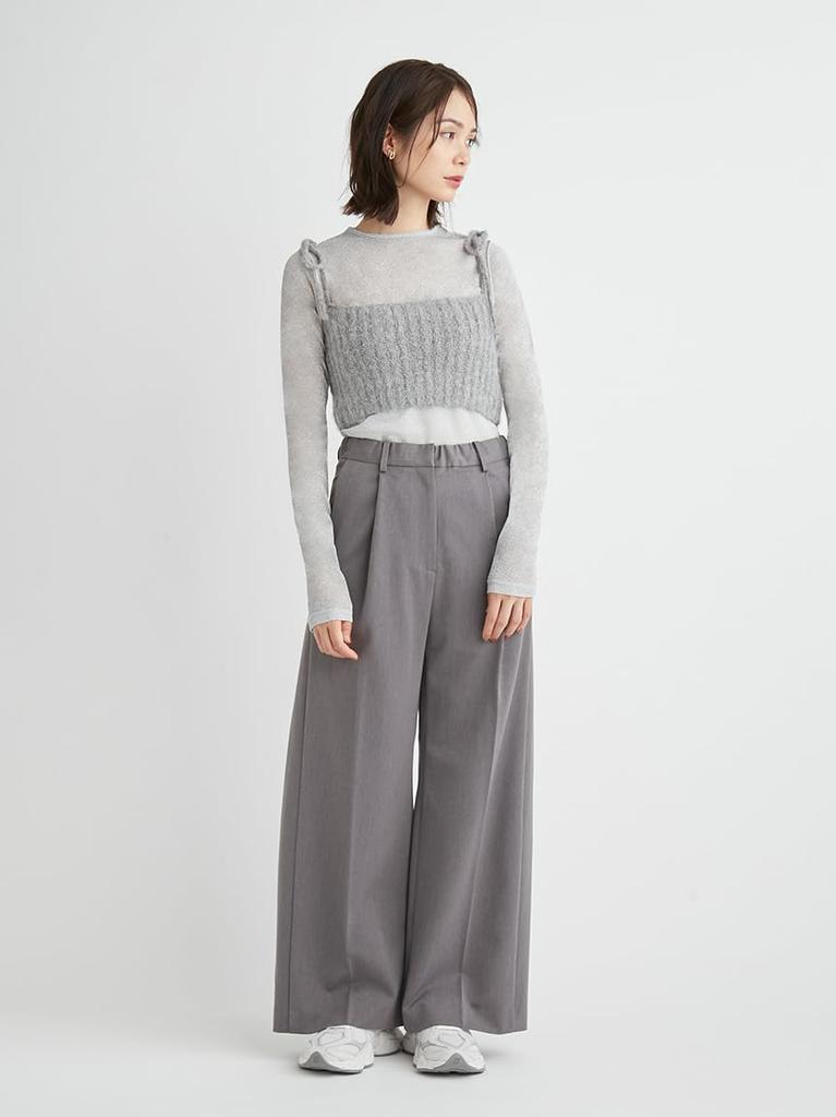 Emi Shaggy Knit Camisole 13WGG245309GRYF