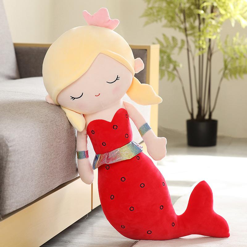 Mermaid Throw Pillow Plush Toy Doll Child Soothing Doll Girl Bed Holding Sleeping Doll
