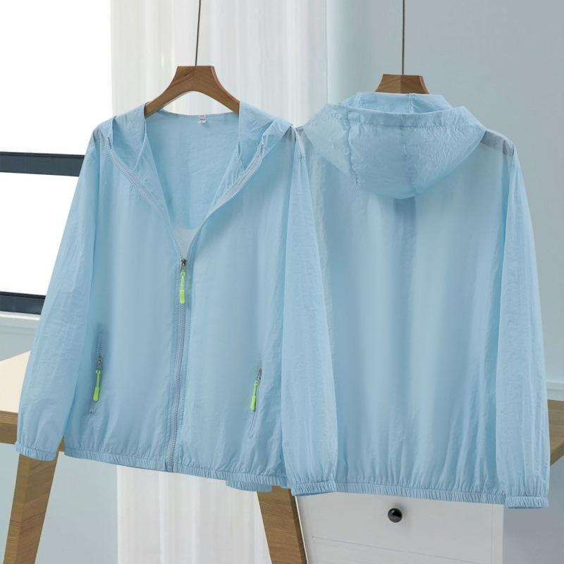 Sonnenschutzkleidung für Damen UV-Schutz Sommer Locker und Vielseitig Kurze Atmungsaktive und Leichte Jacke