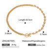 Gold stainless steel necklace ins electroplated first European and American clavicle chain Titanium steel neck chain