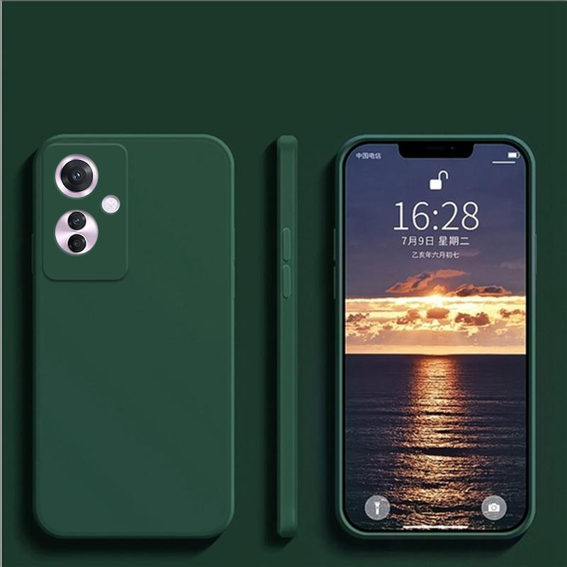 Para OPPO Reno 11 F Funda Reno 11F Cubierta Silicona Líquida Lisa Suave TPU Anti-caída Capa Protectora de Teléfono Cubierta Reno11 F Funda