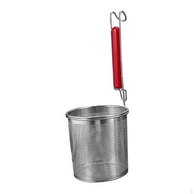 Cesta de freír colador profundo, utensilio de cocina con mango, malla para pasta y fideos.