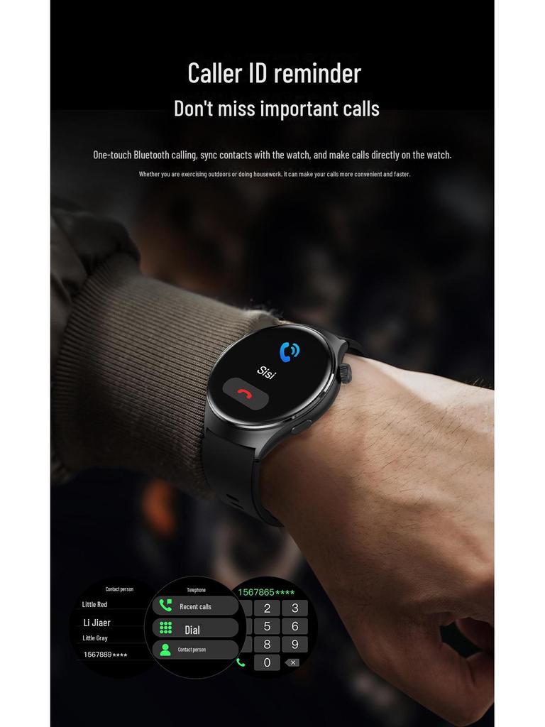 Smartwatch4: Schwarze Multifunktions-Sportuhr mit NFC-Zahlung & Wasserdichtem Design (Modell BM04)