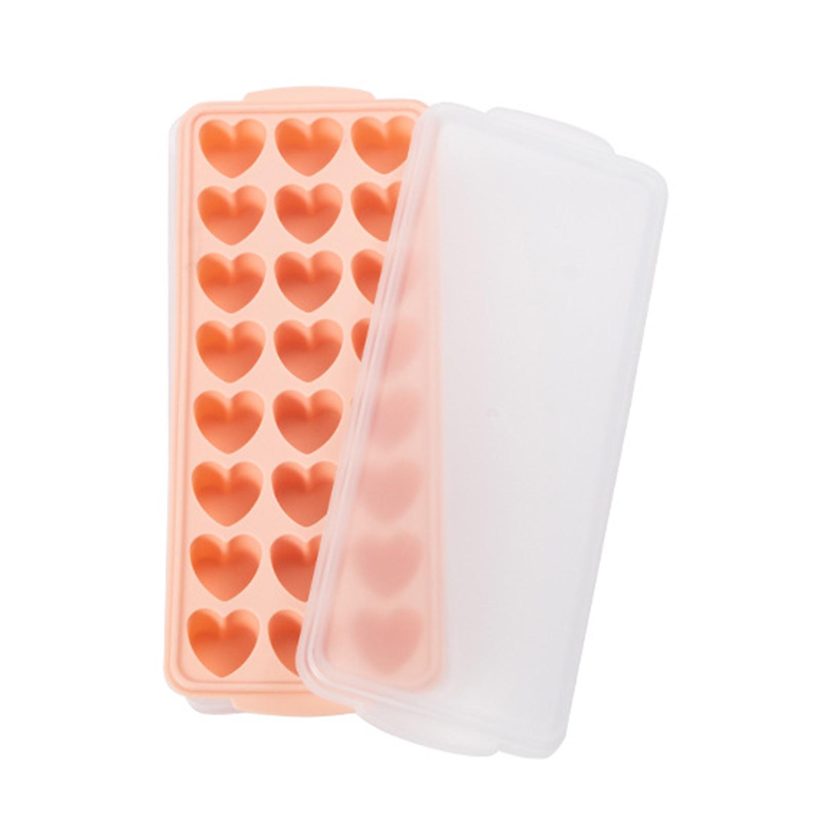 Cute Ice Cube Tray Fun and Functional Silicone Mold Heart Shape Ice Cube Maker Ice Cube Trays Ice Cube Moulds for Wine розовый