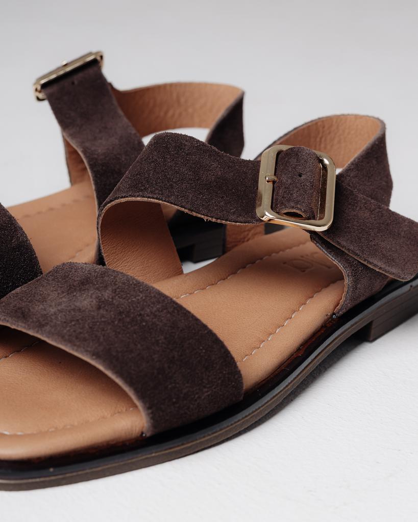 Босоножки с пряжкой Krula 7325 36 коричневые замша