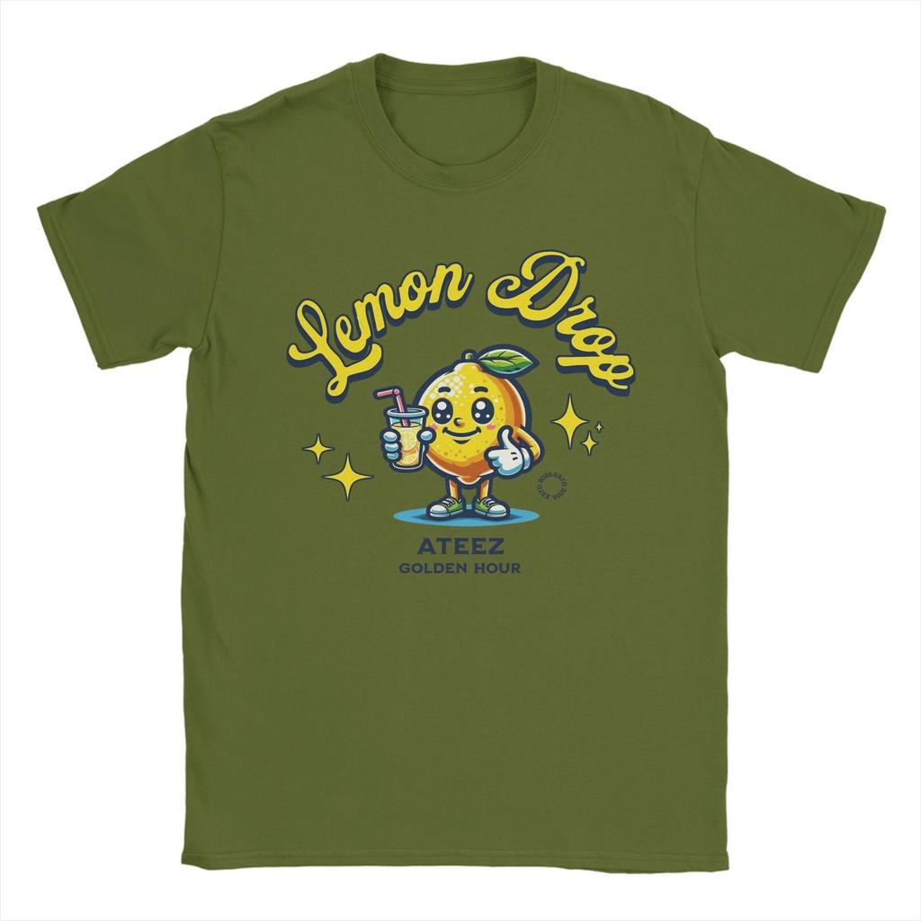Męska Damska Graficzna Koszulka ATEEZ Lemon Drop 2025 T-shirt 100% Bawełna Golden Hour Part 3 Koszulki Odzież
