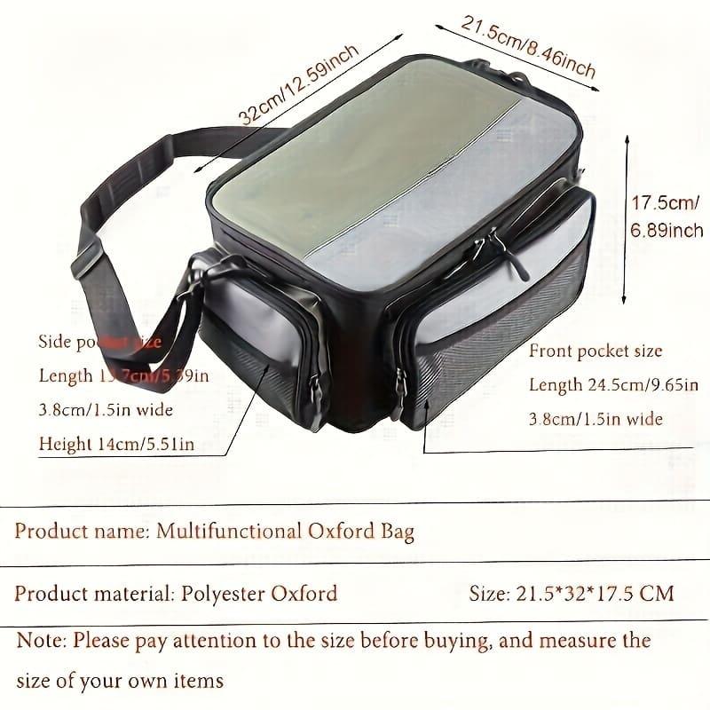 Velkokapacitní rybářská ledvinka s více přihrádkami, odolná, se zapínáním na zip, zelená, organizér na outdoorové vybavení pro sladkovodní a mořské rybáře