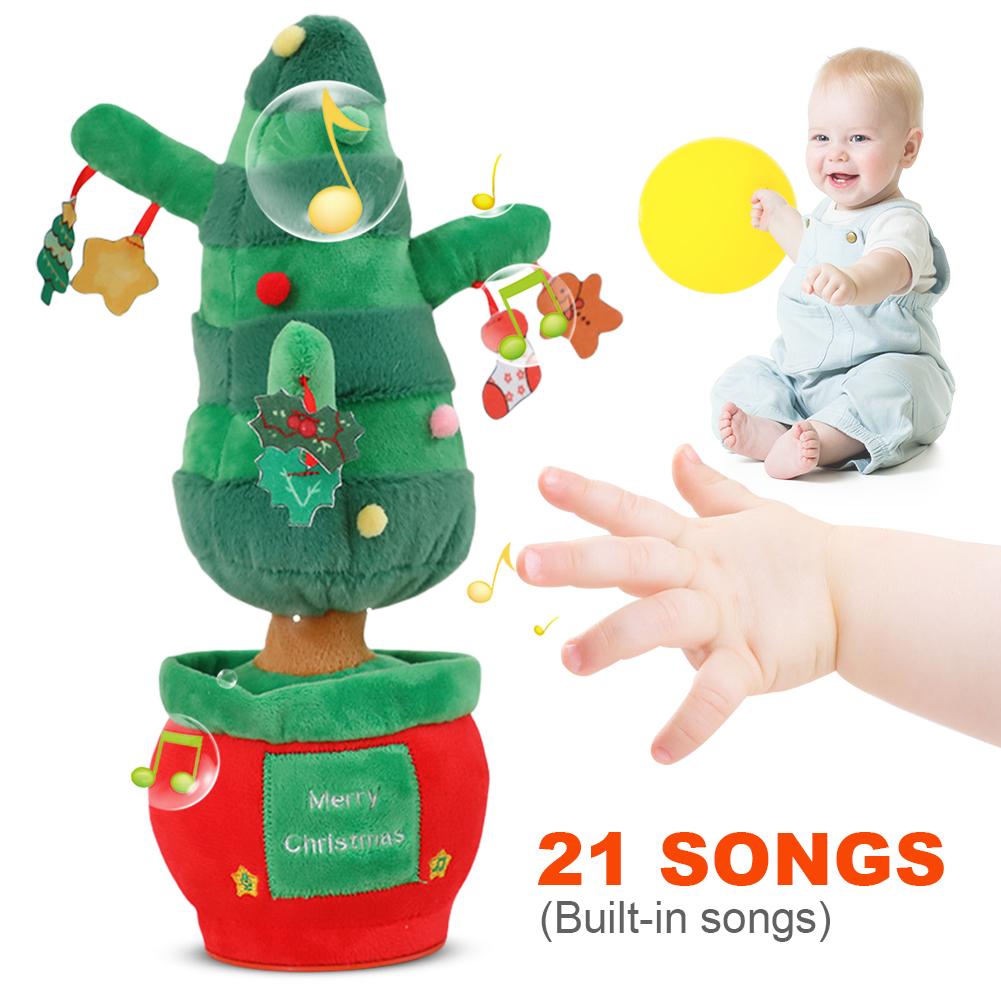 Pom de Crăciun/ Om de zăpadă/ Moș Crăciun Jucărie Vorbește Cântând Jucărie de Crăciun Papusa de pluș umplută Cadouri de Crăciun pentru familie, prieteni, copii mici