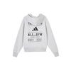 Adidas Back Letter Print Casual Hoodie Men Tops Grey IS7104