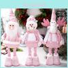 Christmas Plush Figurines Set With Glitter Fabric For Holiday Decor And Gift Giving