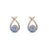Classic Cross Zircon Diamond Stud Earrings Fashionable and Exquisite Light Luxury Earrings High-end Lady Style Earrings