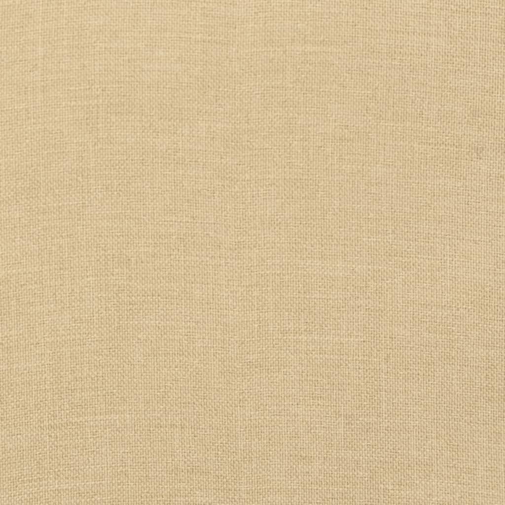 High Back Chair Cushions 2 Pcs Beige Melange 120 X 50 X 4 Cm Fabric