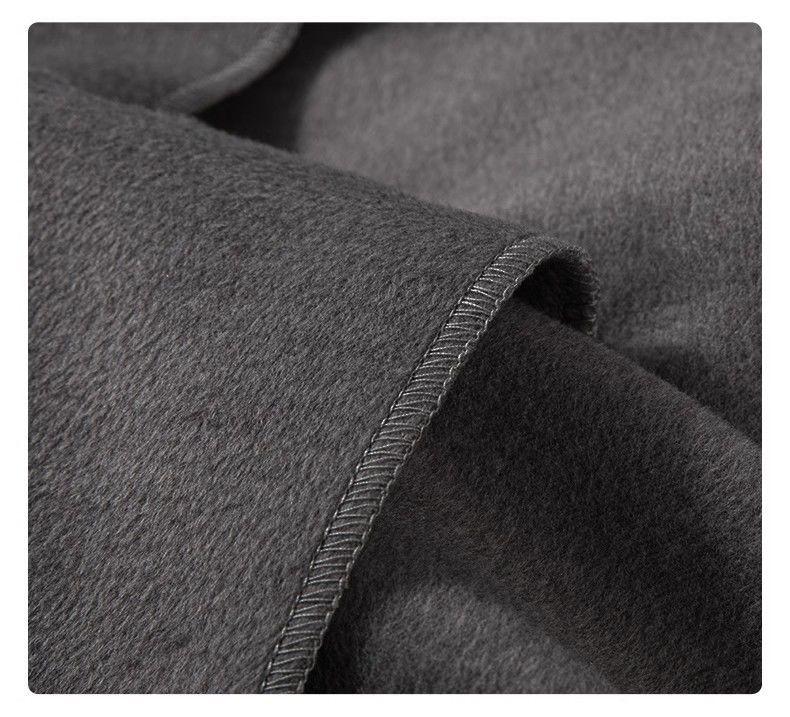 ESMY Women's Grey Woolen Trench Coat - Autumn/Winter Thick Padded Loose Overcoat