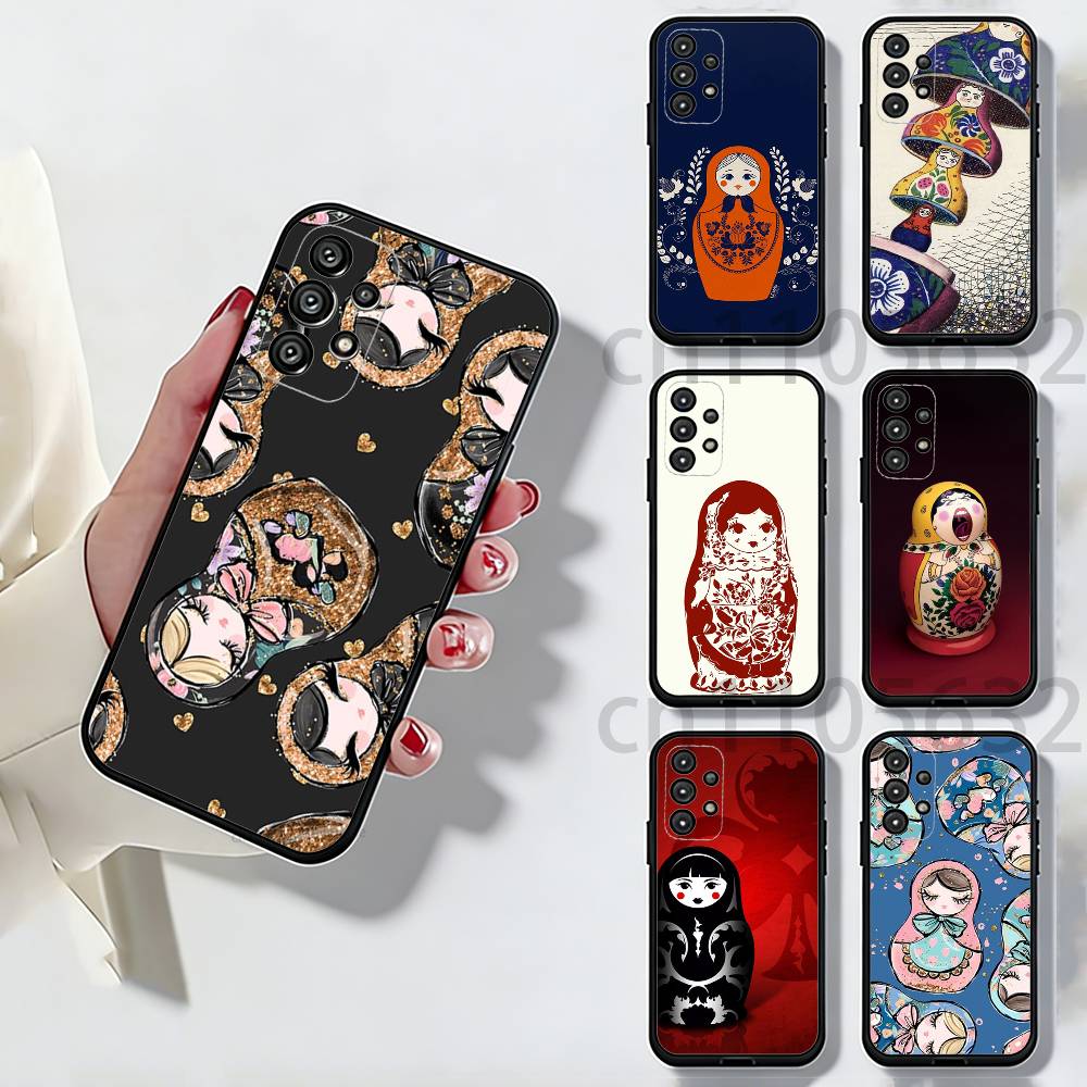 Cute Cool Russian Art Matryoshka Phone Case For Samsung Galaxy A54,34,24,73,53,52,52S,04S,04E,A72 Cover