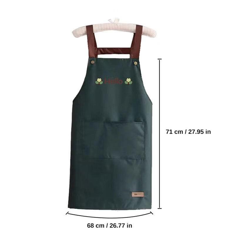 Women s Waterproof Kitchen Apron with Hand Wipes