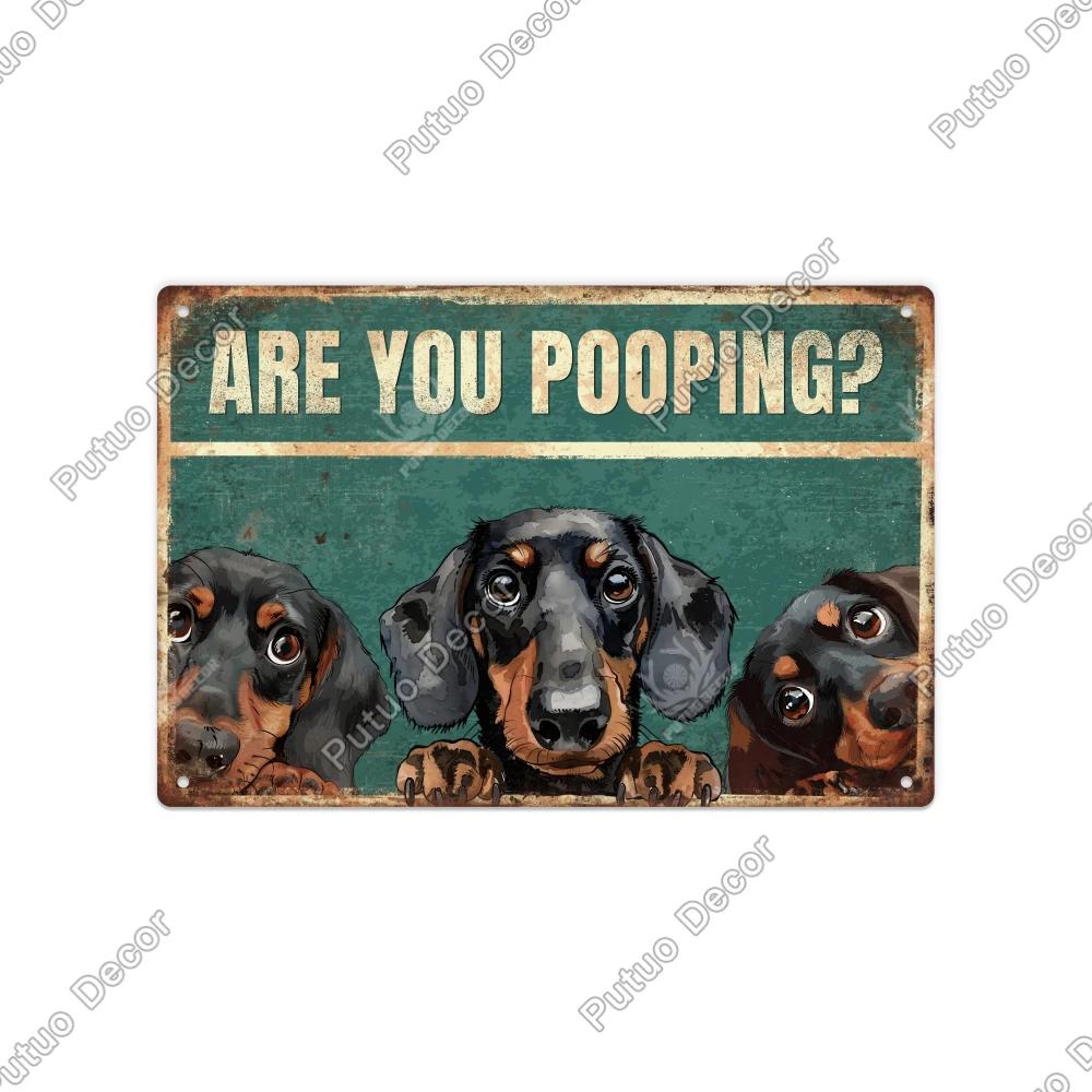 Putuo Decor Vintage Metal Tin Sign x Inches Durable Wall Art for Toilet Retro Metal Plaque for Home Decor Unique Wall Decoration