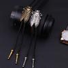 Bolo Tie for Men Western Cowboy Style Necktie with Carved Cicada Buckle Decors