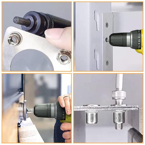 235-Piece Rivet Nut Set, M10, M8, M6, M5, M4, and M3, Aluminum, Blind Nuts, Lobster Nuts, Pull Rivets, and Nut Rivets