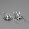 S925 Sterling Silver Earrings Elegant Magnolia Flower Drop Earrings Natural