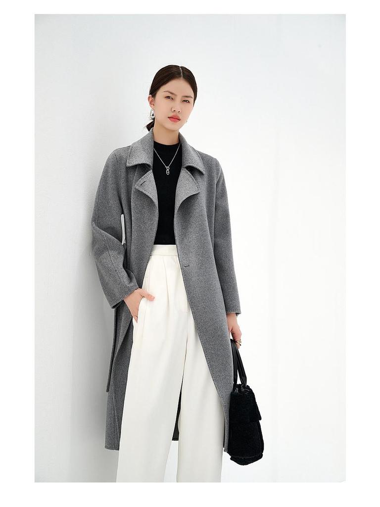 Double-Faced 100% Cashmere Women's Overcoat
