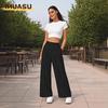 Women's Fashion Casual Solid Color Print Pants & Capris